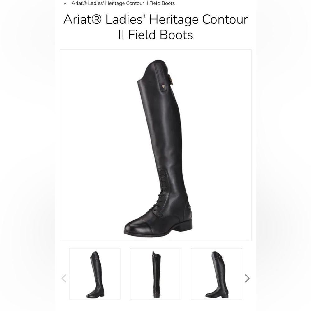 Ariat® Ladies' Heritage Contour II Field Boots size 8 U.S. or Euro 38.5